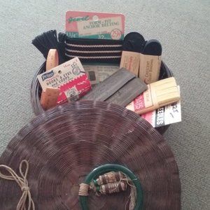 1920's Antique Woven Chinese Lidded Basket w/Ring